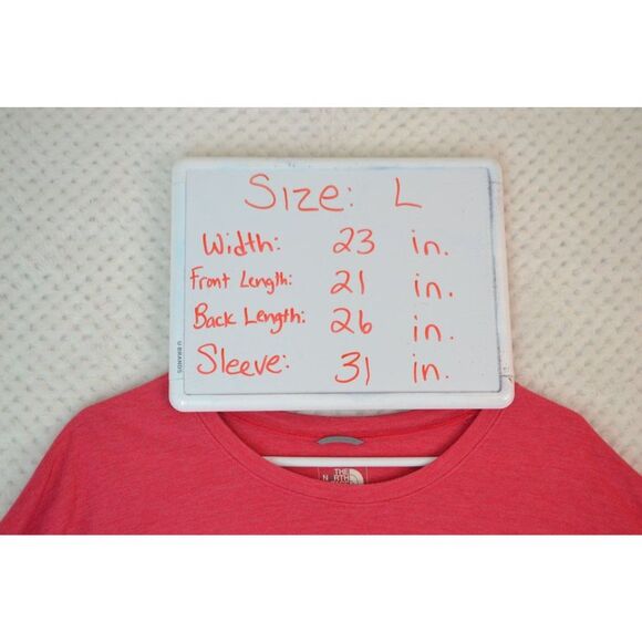 The North Face Women's Large Classic Fit Pink Long Sleeve Round Neck Shirt - Picture 11 of 11